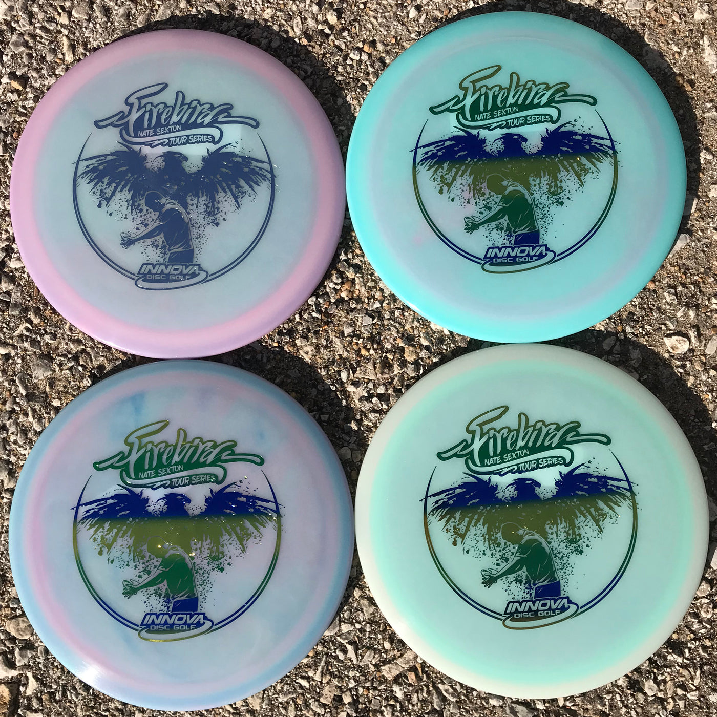 Innova Champion Glow Firebird Distance Driver with Nate Sexton 2017 Tour Series Stamp - Speed 9