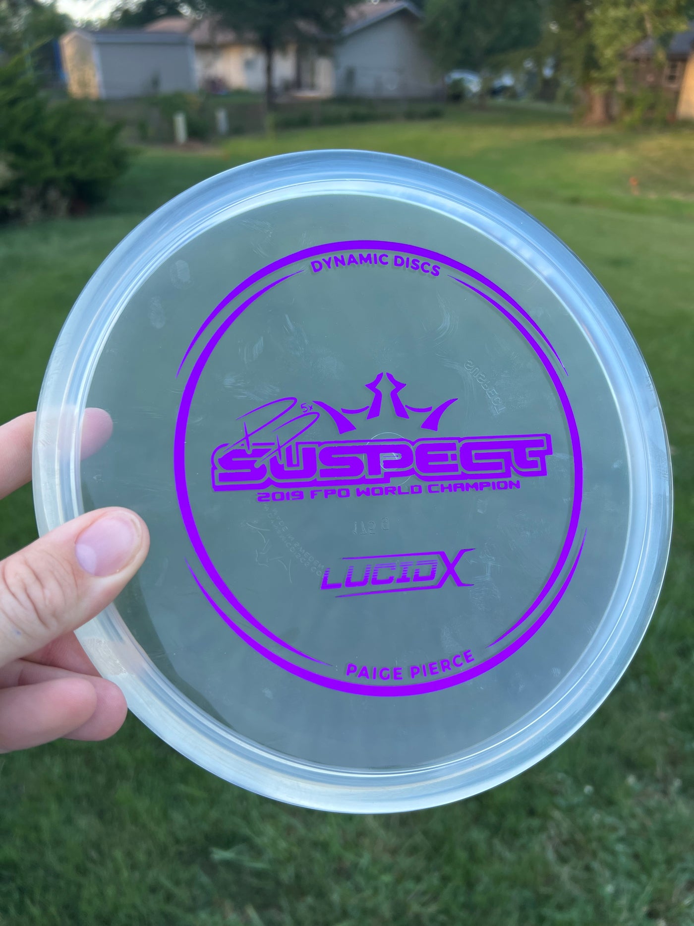 Dynamic Discs Lucid-X Suspect Midrange with Paige Pierce 2019 FPO World Champion Stamp - Speed 4