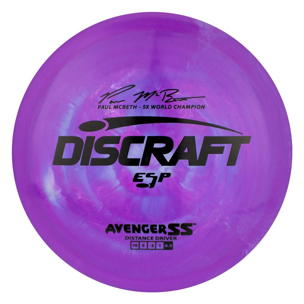 Discraft ESP Avenger SS Distance Driver with Paul McBeth - 5x World Champion Signature Stamp - Speed 10