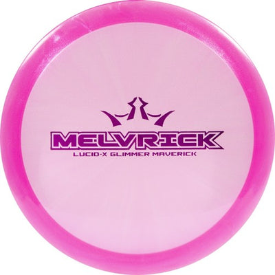 Dynamic Discs Lucid-X Chameleon Glimmer Maverick Fairway Driver with MELVRICK Big Bar 2020 Team Series Fundraiser V2 Stamp - Speed 7