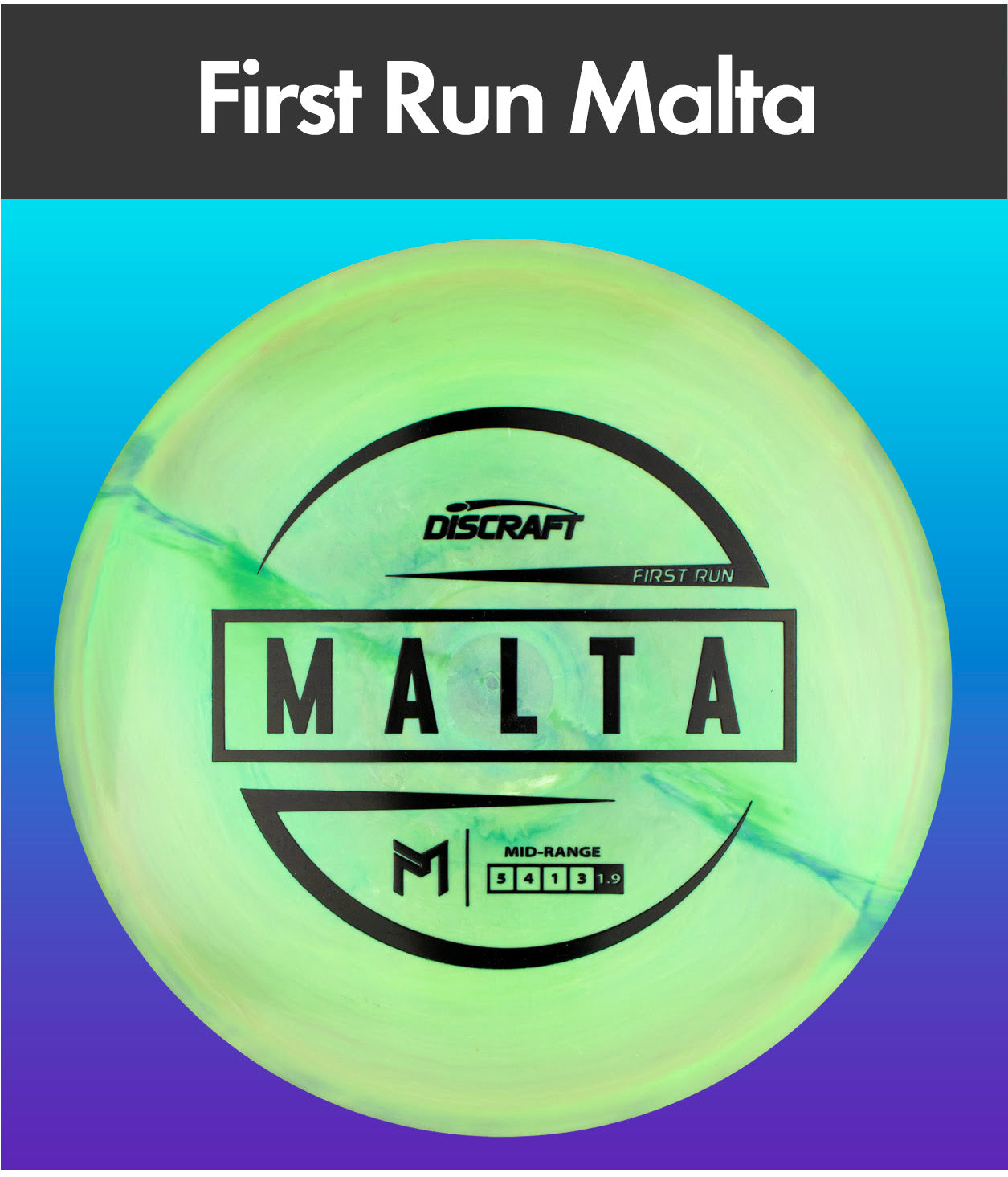 Discraft ESP Malta Midrange with First Run with PM Logo Stamp - Speed 5