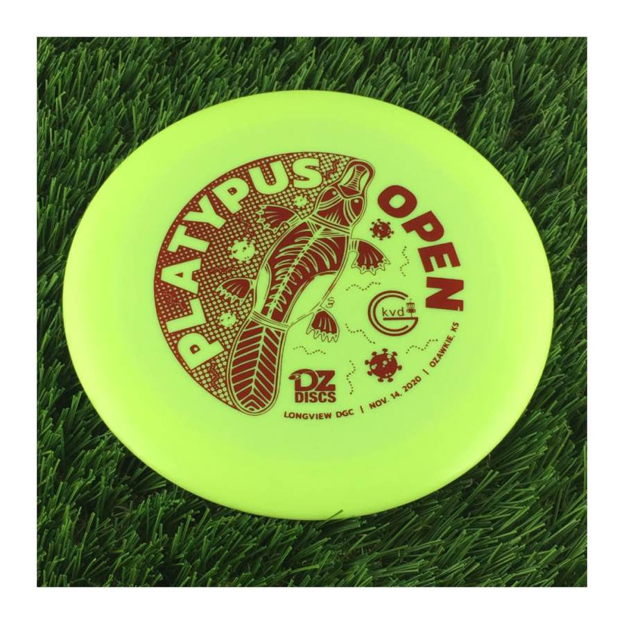 Dynamic Discs Fuzion X-Blend Defender Distance Driver with KVDGC DZDiscs 2020 Platypus Open - Longview - Ozawkie, KS Stamp - Speed 13