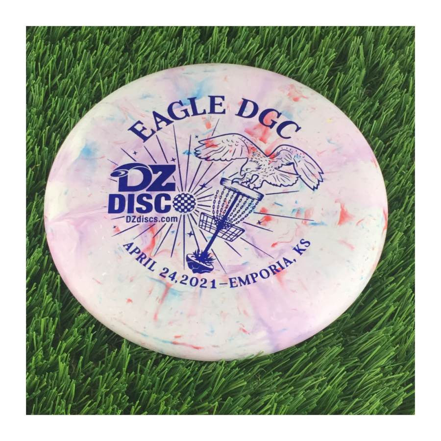 Discraft Swirl Fierce Putter with Clover Cliff Ranch DZDiscO Emporia, KS Stamp - Speed 3