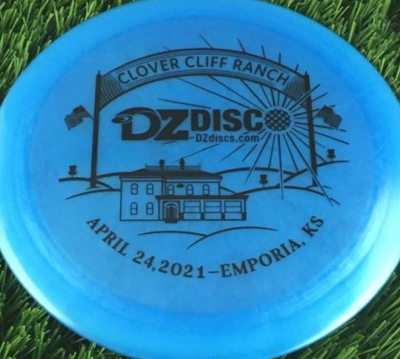 Discraft Elite Z Force with Clover Cliff Ranch DZDiscO Emporia, KS Stamp