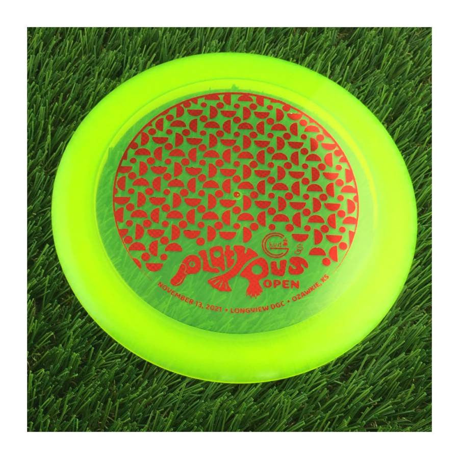 Discraft Elite Z Nuke with KVDGC 2021 Platypus Open - Longview - Ozawkie, KS Stamp