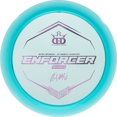 Dynamic Discs Lucid-X Enforcer Distance Driver with Ricky Wysocki - 2X World Champion - SockiBomb Stamp - Speed 12