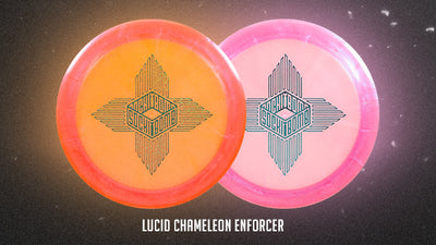 Dynamic Discs Lucid Chameleon Enforcer Distance Driver with Fourpoints Sockibomb - Ricky Wysocki Stamp - Speed 12