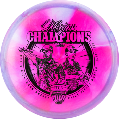 Discraft Elite Z Swirl Buzzz Midrange with Major Champions - Chris Dickerson - Paige Pierce - 2022 Stamp - Speed 5