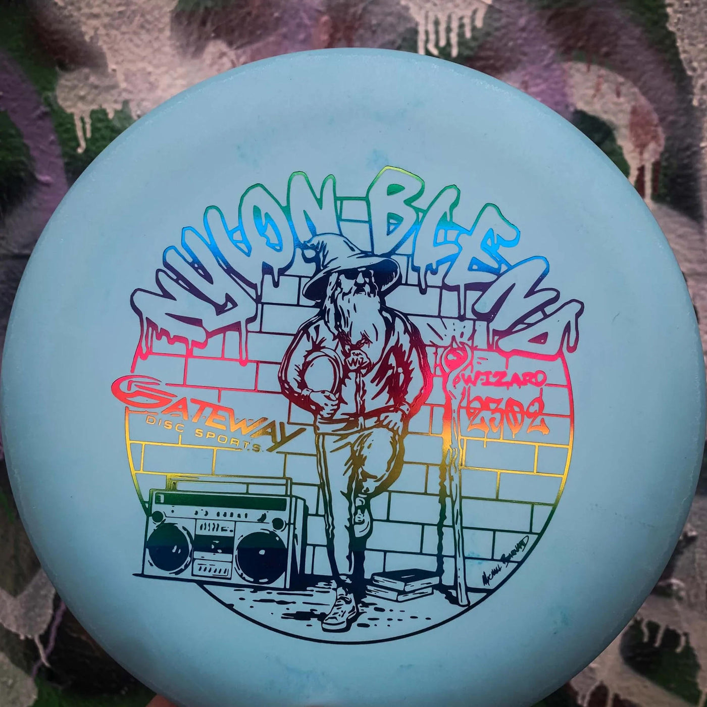 Gateway Nylon / Rubber Alloy Wizard Putter with Boom Box Street Wiz Art by Michael Barnard Stamp - Speed 2