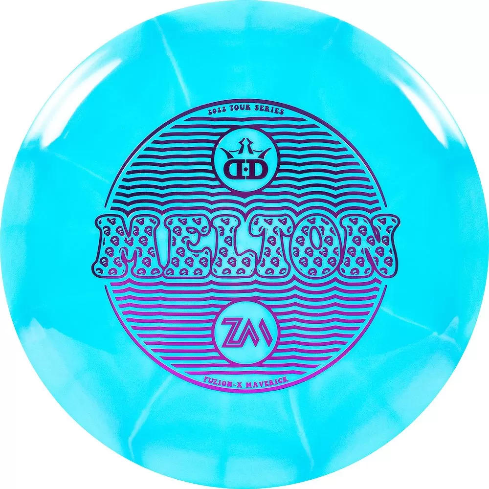 Dynamic Discs Fuzion-X Burst Maverick with Zach Melton 2022 Tour Series Stamp