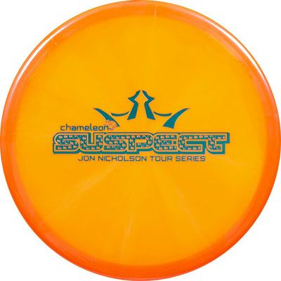 Dynamic Discs Lucid Chameleon Suspect Midrange with Jon Nicholson Tour Series 2022 Big Bar Stamp - Speed 4