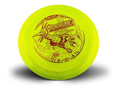 Innova Champion Metal Flake Roadrunner with Callie McMorran Team Champion Tour Series 2022 Stamp