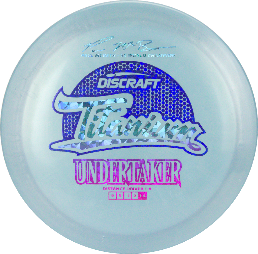 Discraft Titanium Undertaker Fairway Driver with Paul McBeth - 5x World Champion Signature Stamp - Speed 9