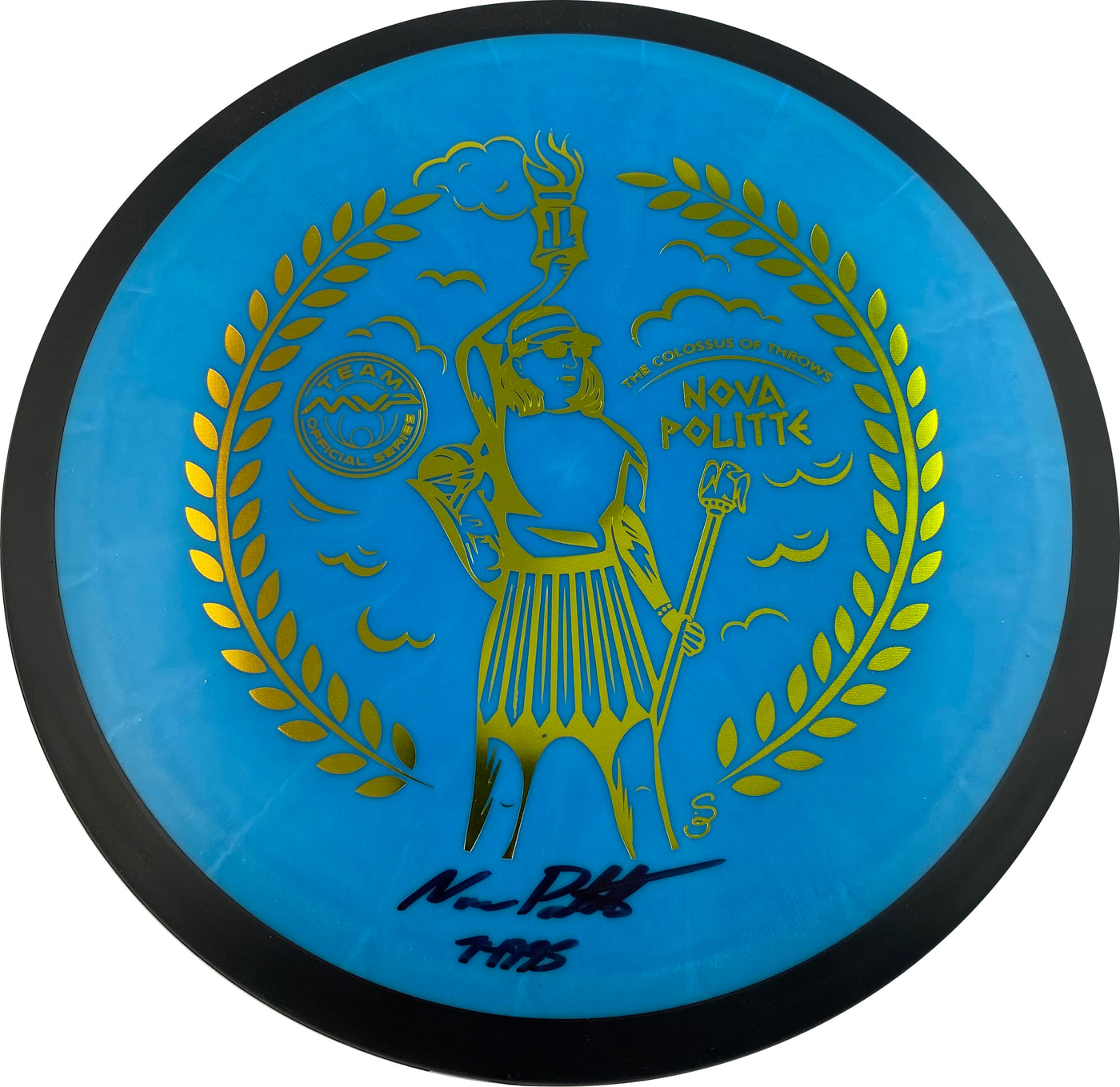 MVP Fission Wave Distance Driver with Team MVP - The Colossus of Throws - Nova Politte (Signed) Stamp - Speed 11