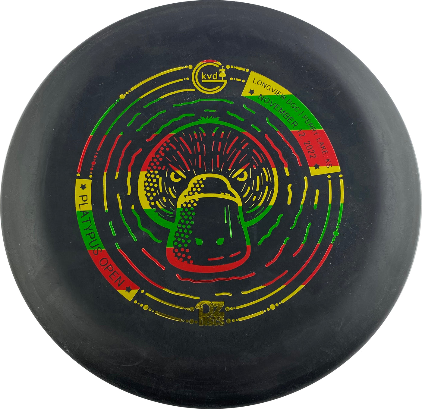 Innova DX Aviar Big Bead Putter with KVDGC 2022 Platypus Open - Longview - Ozawkie, KS Stamp - Speed 2