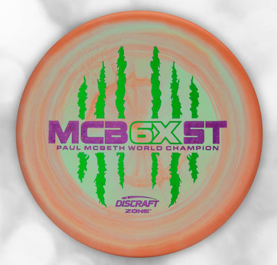 Discraft ESP Swirl Zone Putter with McBeast 6X Claw PM World Champ Stamp - Speed 4