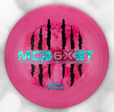 Discraft ESP Swirl Vulture Fairway Driver with McBeast 6X Claw PM World Champ Stamp - Speed 10