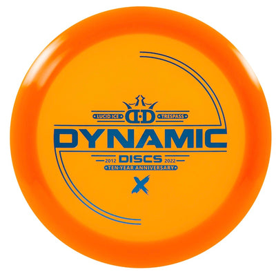 Dynamic Discs Lucid Ice Trespass with Ten-Year Anniversary 2012-2022 Stamp