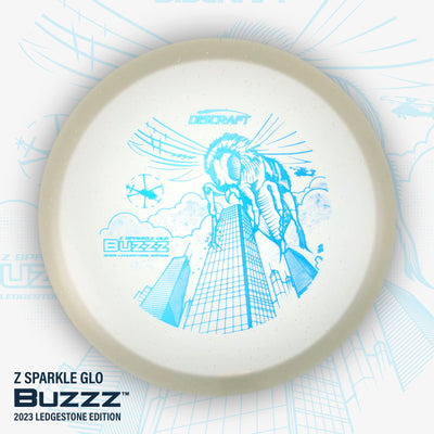 Discraft Elite Z Sparkle Glo Buzzz Midrange with 2023 Ledgestone Edition - Wave 1 Stamp - Speed 5