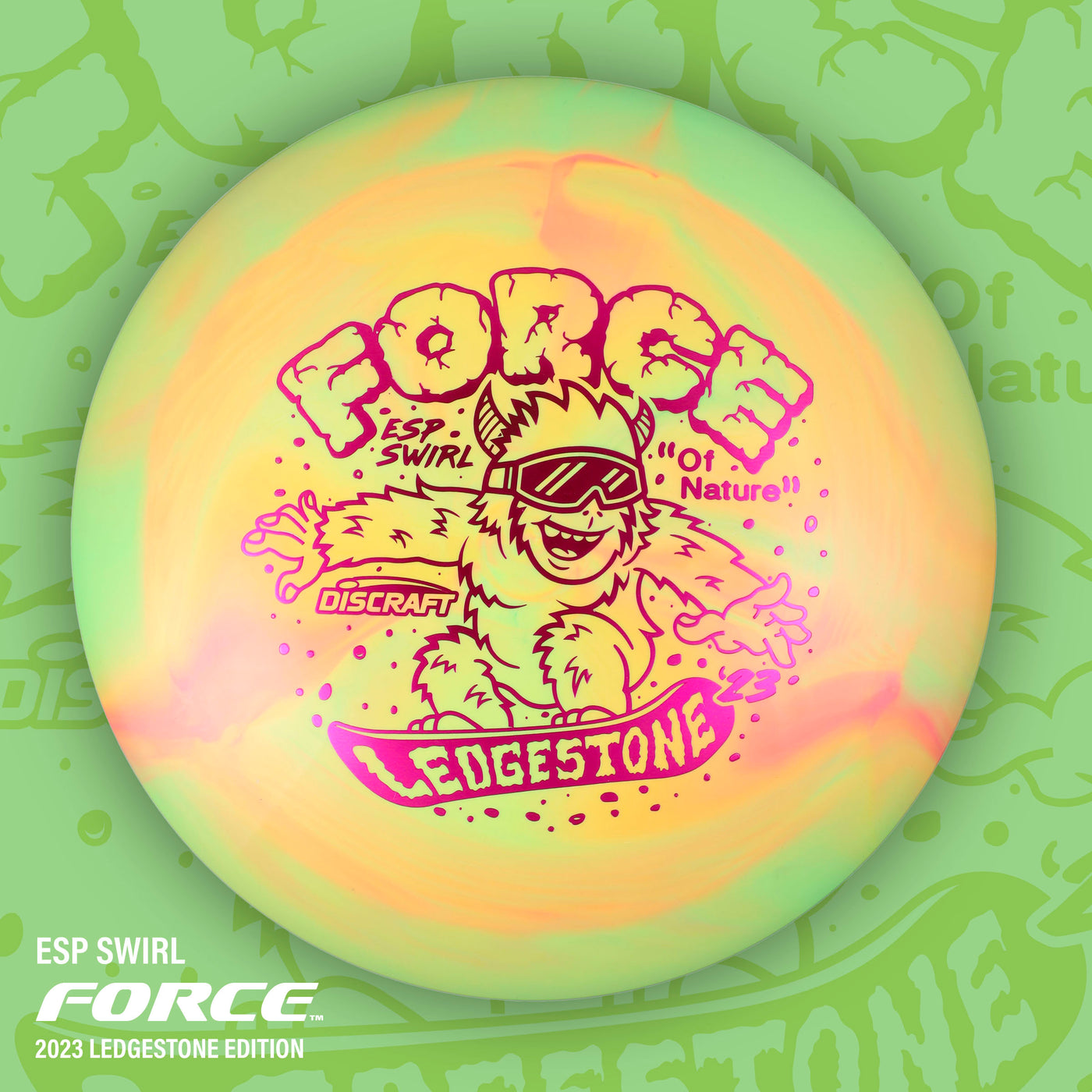 Discraft ESP Swirl Force Distance Driver with 2023 Ledgestone Edition - Wave 1 Stamp - Speed 12