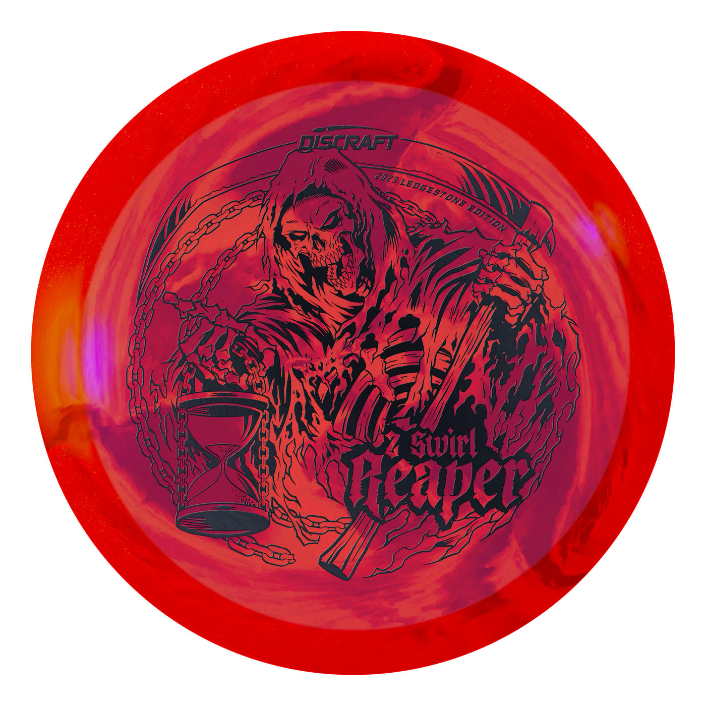 Discraft Elite Z Swirl Reaper Fairway Driver with 2023 Ledgestone Edition - Wave 1 Stamp - Speed 8