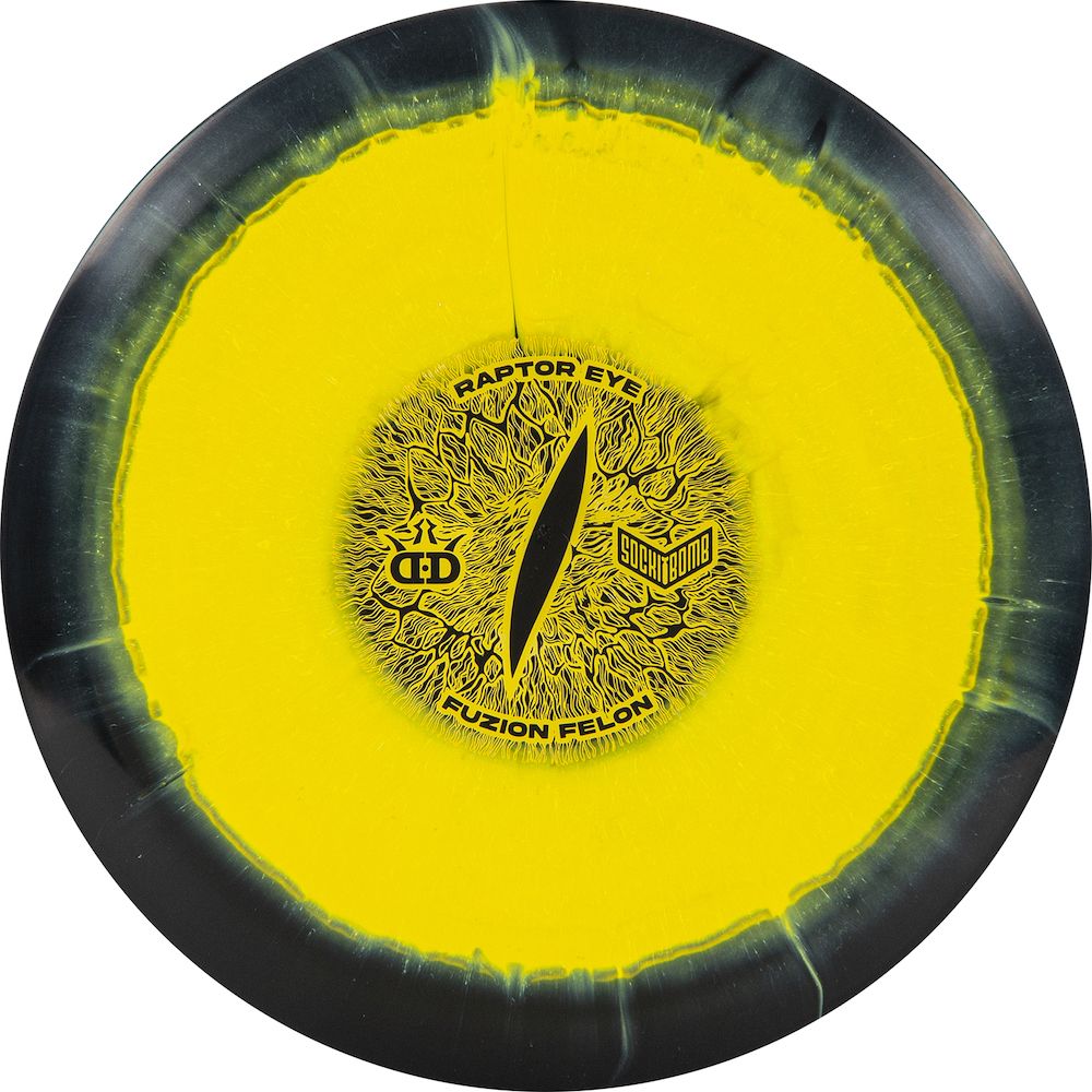 Dynamic Discs Fuzion Felon Fairway Driver with Raptor Eye Sockibomb Stamp - Speed 9