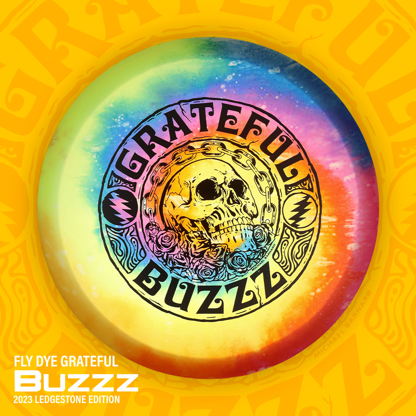 Discraft Elite Z Fly-Dyed Buzzz Midrange with 2023 Ledgestone Edition - Wave 2 Stamp - Speed 5