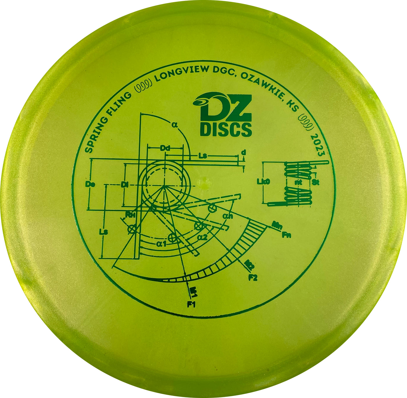 Westside VIP Ice Glimmer Harp Putter with DZDiscs 2023 Spring Fling - Longview DGC - Ozawkie, KS Stamp - Speed 4