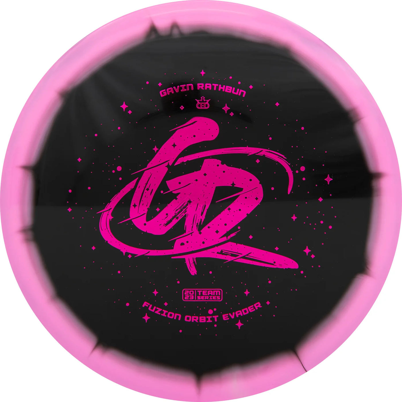 Dynamic Discs Fuzion Orbit Evader Fairway Driver with Gavin Rathbun Space Orbit Team Series 2023 Stamp - Speed 7