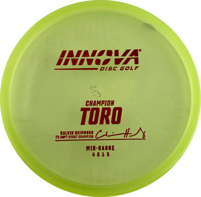 Innova Champion Toro Midrange with Calvin Heimburg 7X DGPT Event Champion Stamp - Speed 4