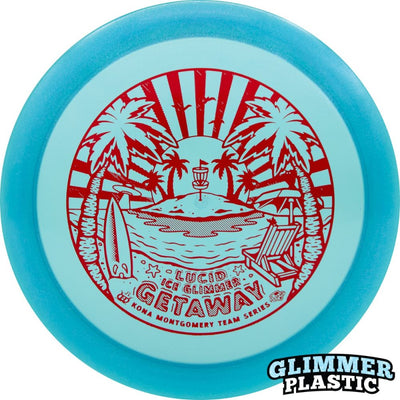 Dynamic Discs Lucid Ice Glimmer Getaway Fairway Driver with Kona Montgomery 2023 Team Series Stamp - Speed 9