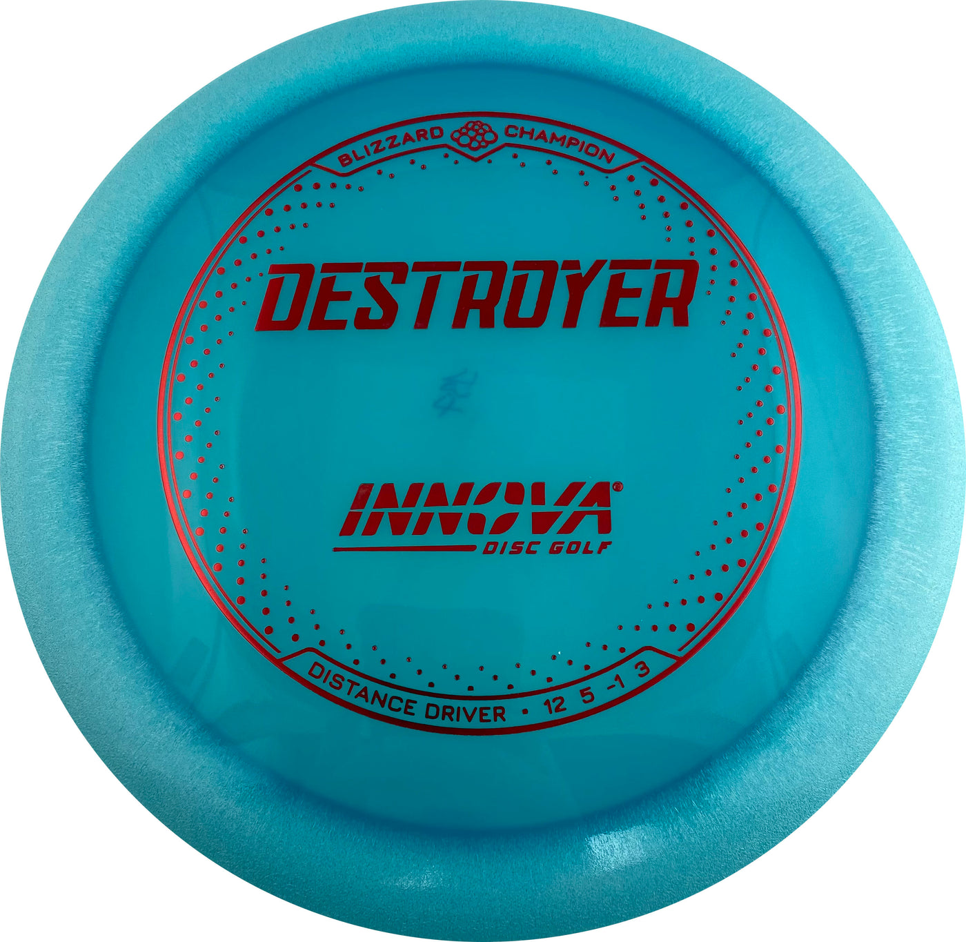 Innova Champion Blizzard Destroyer Distance Driver with Burst Logo Stock Stamp - Speed 12