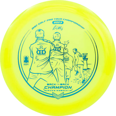 Dynamic Discs Hybrid Raider Distance Driver with DGPT Championship 2023 Ricky Wysocki Back to Back Champion Sockibomb Stamp - Speed 13