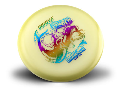 Innova Proto Glow Champion Whale Putter with Rasmus Saukkoriipi Team Champion Tour Series 2024 Stamp - Speed 2