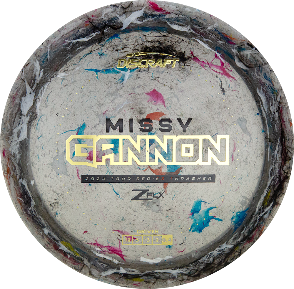 Discraft Jawbreaker Z FLX Thrasher Distance Driver with Missy Gannon 2024 Tour Series Stamp - Speed 12