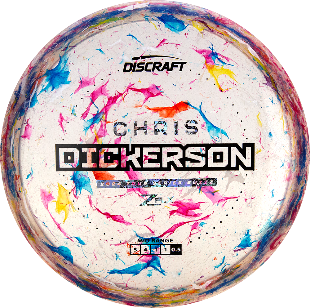 Discraft Jawbreaker Z FLX Buzzz Midrange with Chris Dickerson 2024 Tour Series Stamp - Speed 5