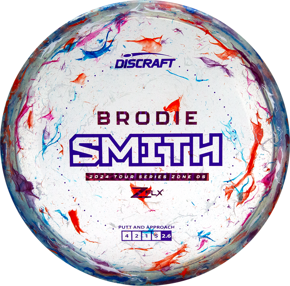 Discraft Jawbreaker Z FLX Zone OS Putter with Brodie Smith 2024 Tour Series Stamp - Speed 4