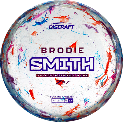 Discraft Jawbreaker Z FLX Zone OS Putter with Brodie Smith 2024 Tour Series Stamp - Speed 4