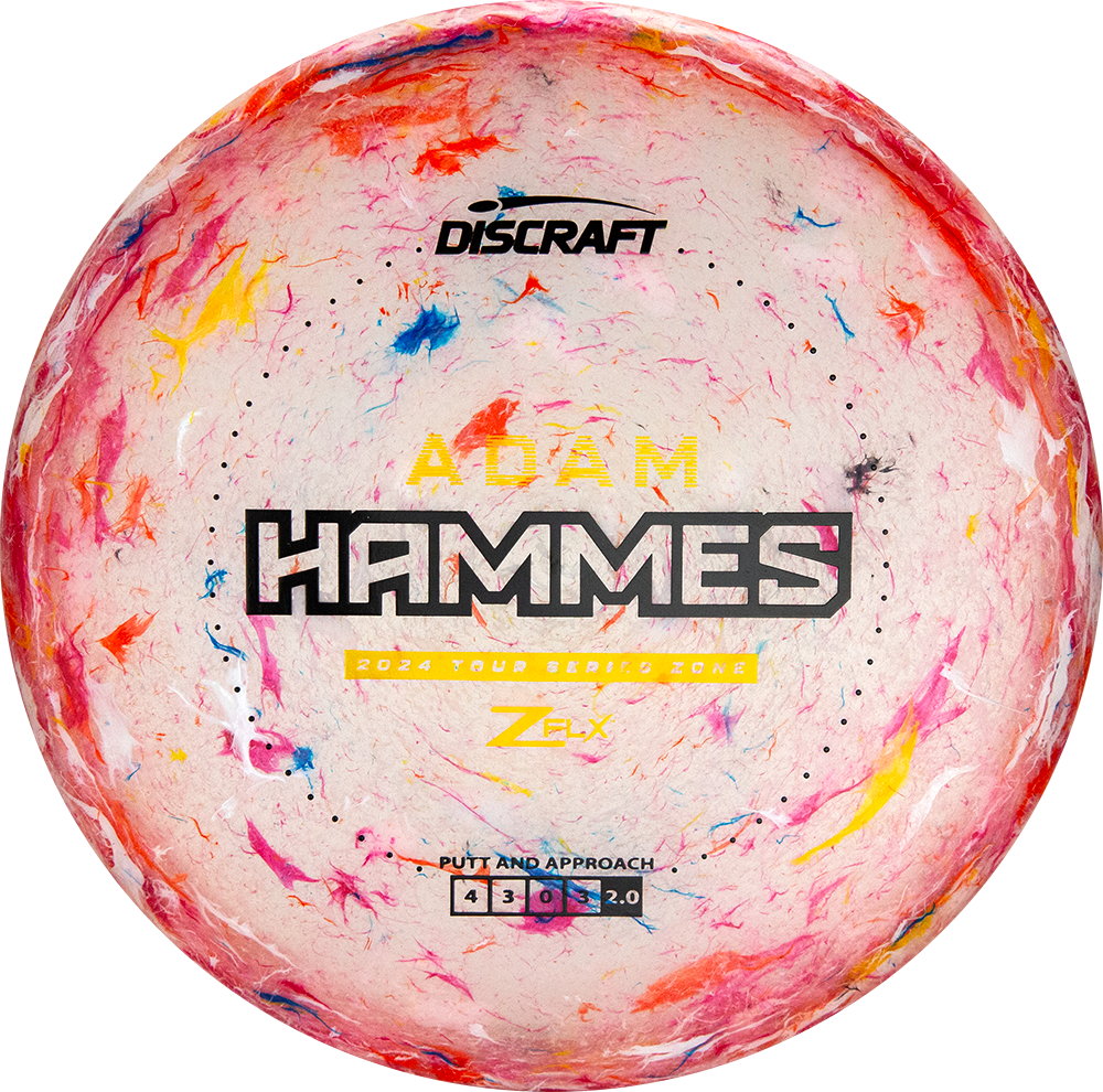 Discraft Jawbreaker Z FLX Zone Putter with Adam Hammes 2024 Tour Series Stamp - Speed 4