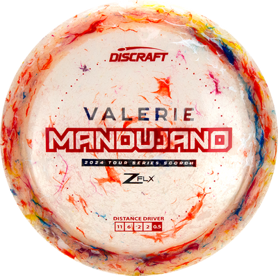 Discraft Jawbreaker Z FLX Scorch Distance Driver with Valerie Mandujano 2024 Tour Series Stamp - Speed 11