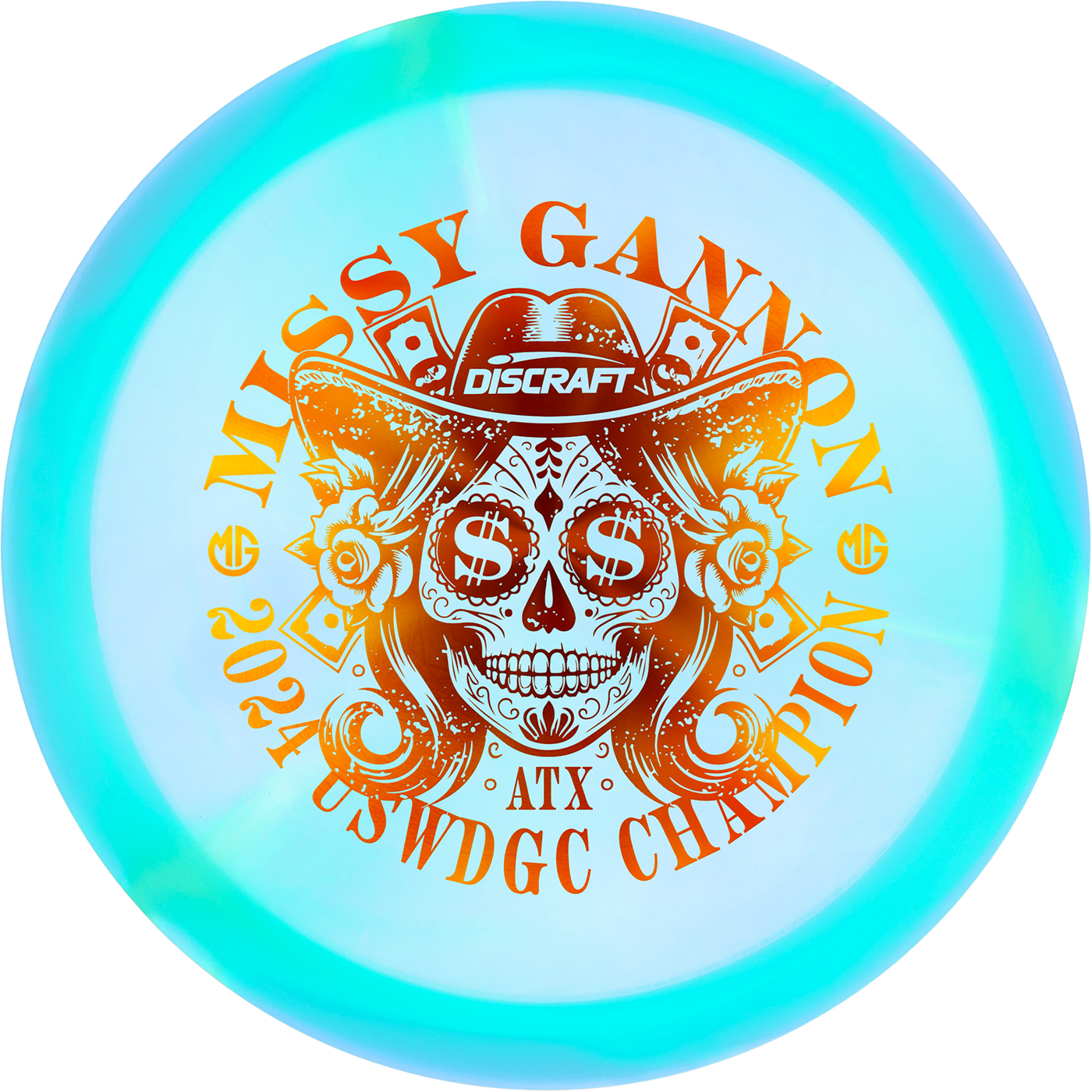 Discraft Elite Z Swirl Undertaker Fairway Driver with "Money" Missy Gannon - 2024 USWDGC Champion - ATX Stamp - Speed 9