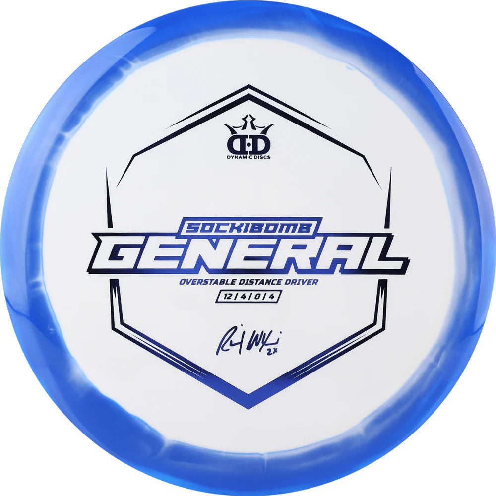 Dynamic Discs Supreme Orbit Sockibomb General Distance Driver with Sockibomb Ricky Wysocki Signature 2x World Champion Stamp - Speed 12