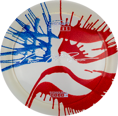 Discraft Elite Z Fly-Dyed Zeus Distance Driver with Paul McBeth Large Signature Stamp - Speed 12