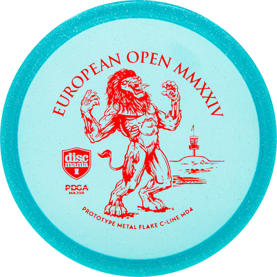 Discmania Italian C-Line Metal Flake MD4 Midrange with European Open MMXXIV | PDGA Major | EO2024 Fundraiser Prototype Stamp - Speed 5