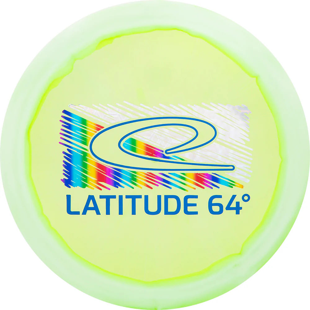 Latitude 64 Opto Ice Orbit Saint Pro Fairway Driver with National Disc Golf Day 2024 - Large Latitude 64 Logo Stamp - Speed 8