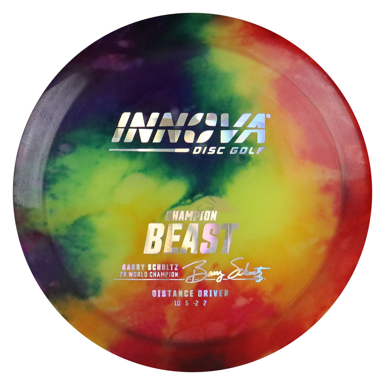 Innova Champion I-Dye Beast Distance Driver with Burst Logo Barry Schultz 2X World Champion Stamp - Speed 10