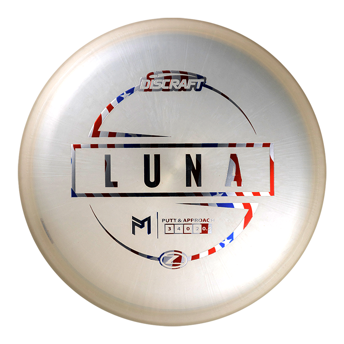 Discraft Elite Z Luna Putter with PM Logo Stock Stamp Stamp - Speed 3