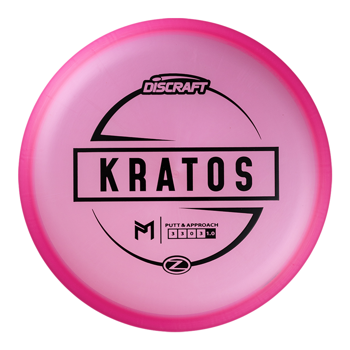 Discraft Elite Z Kratos Putter with PM Logo Stock Stamp Stamp - Speed 3