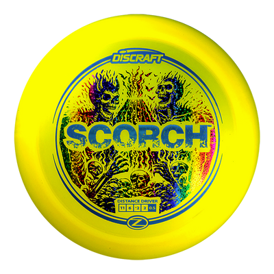 Discraft Elite Z Scorch Distance Driver with Volcanic Skeletons Double Foil Stamp - Speed 11