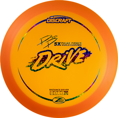 Discraft Elite Z Lite Drive Distance Driver with PP 29190 5X Paige Pierce World Champion Stamp - Speed 11